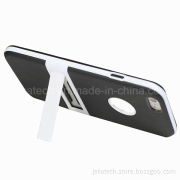 Hybrid TPU and PC Case for iPhone 6 Plus with Holder